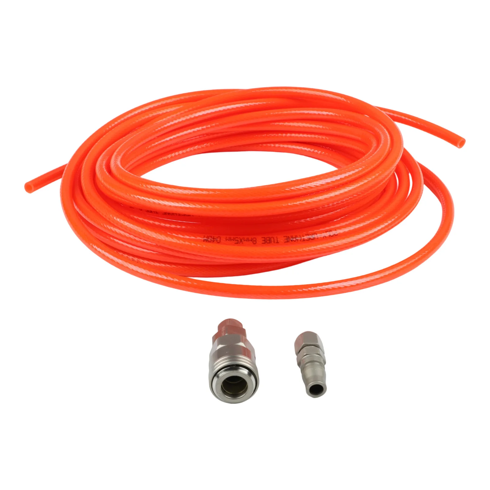 Pneumatic Air Compressor Hose 5x8mm Straight Pipe with PU Yarn Clamp and C Type Quick Coupling Tube Connector Length 1030Meter