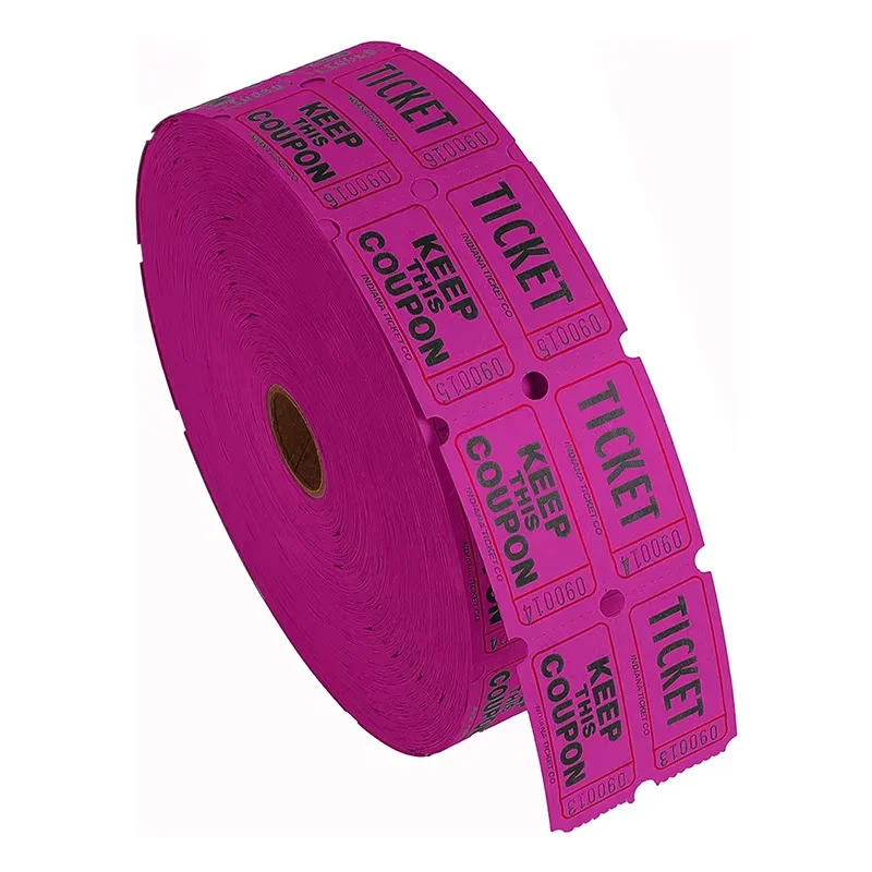 2000 Stück bedruckte bunte Event-Tickets, leere Tombola-Tickets, doppelte Rolle für fairische Karnevalsspiele, Schulaktivitäten ﻿ – Detail 5