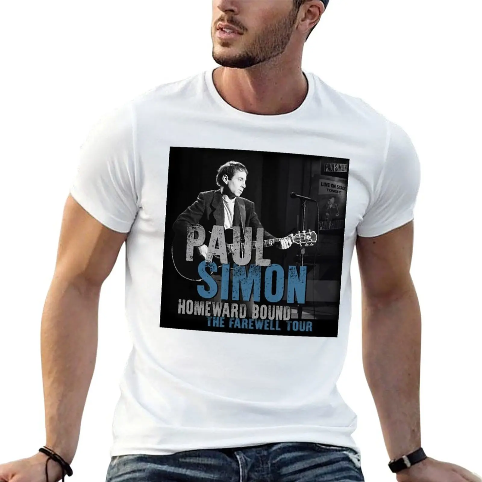 Camiseta de música Vintage Retro de Paul Simon Farewell Tour Music Band Love You Fans, camisetas para hombre