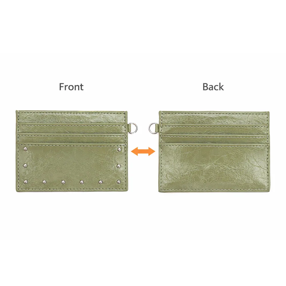 Slim Mini Card Holder For Women Men Vintage PU Leather Credit Card Case Ultra Thin Multi-slot Small Coin Purse Wallet