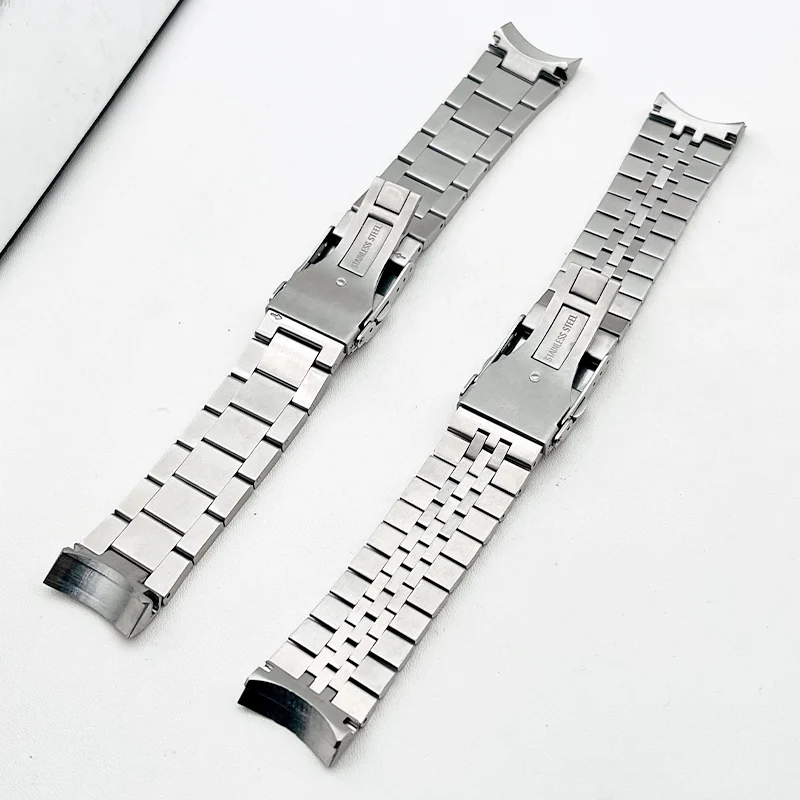 22mm SKX007 SRPD Watch Band Stainless Steel 22mm Watch Strap Solid Arc Ends Bracelets Folding Buckle Replace Watch Bracelet