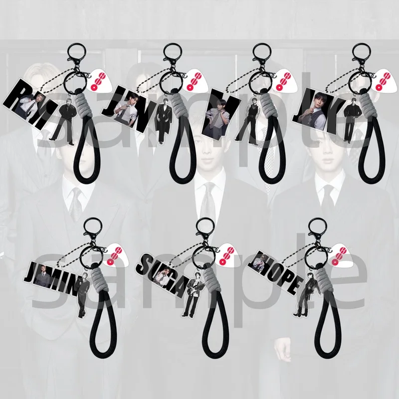 

BTS Jungkook Jimin V Jin RM Jhope Suga Acrylic Keychain Backpack Pendant Bag Charm Kpop Idol Fashion Accessory For Fans