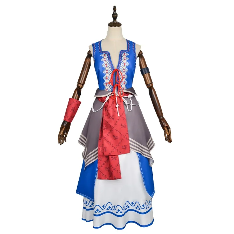 

Keira Metz Cosplay Costume Game Hunt Carreras Sorceress Printed Long Skirt Set Halloween Party Cosplay Outfit