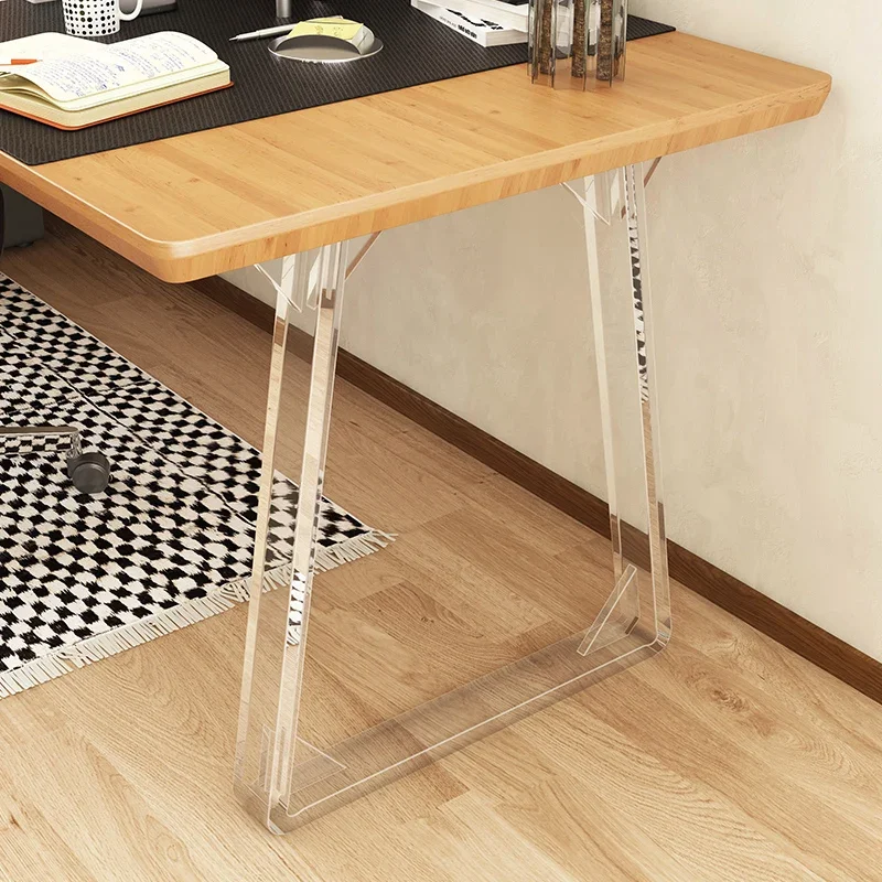 Acrylic transparent table leg bracket, suspended foot, bar leg, dining table island leg, single side auxiliary support foot