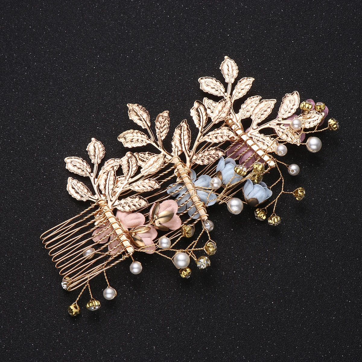 

3pcs Rhinestone Pearl Crystal Wedding Bridesmaid Party Wedding Hair Comb Prom Rhinestone Hair Comb Accessories