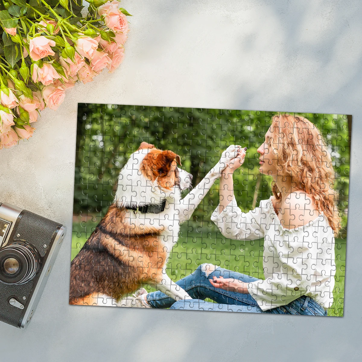 35/300/500/1000 Stück personalisiertes individuelles Fotopuzzle, personalisierte Puzzles, DIY Holzpuzzle, Geschenke für Sie und Ihn