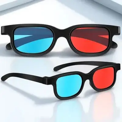 

10 pcs 3D Red 3D Glasses For Movies At Home Blue Lenses Lightweight Frame for Movie Home Projector Gaming Computer Laptop