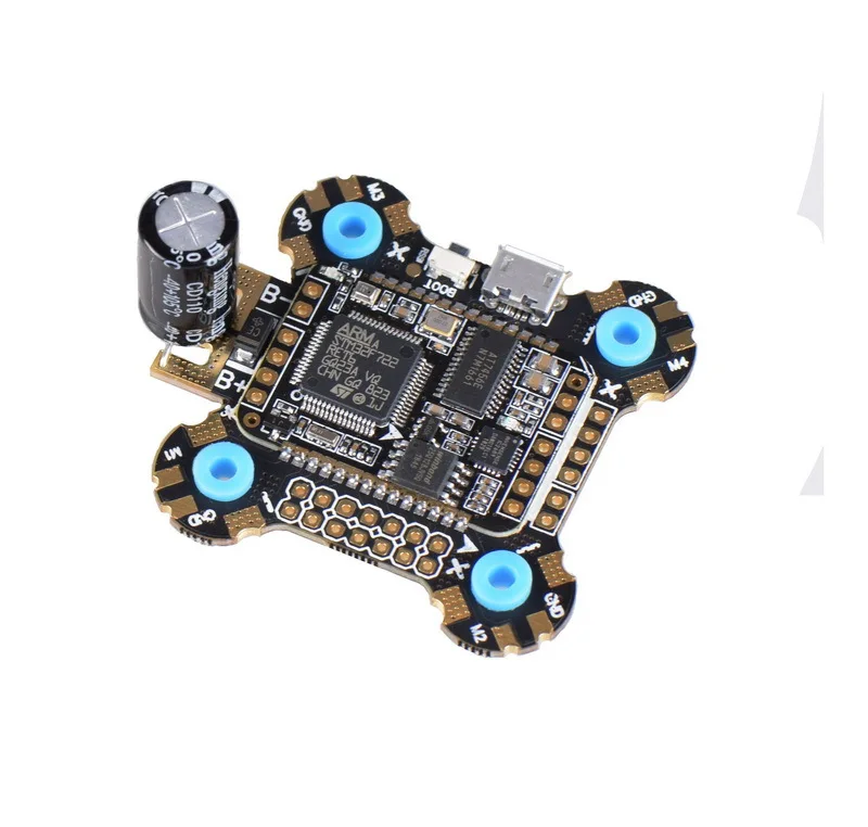 

JHEMCU F722 PDB OSD BEC Ammeter Flight Control Four Axis FPV Crossover Aircraft Racing F7