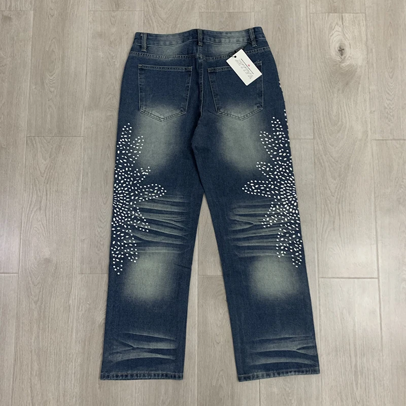 Vale Forever SIRENS DENIMF Uomo Donna Jeans di alta qualità alla moda con diamanti