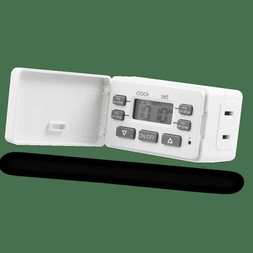 2er-Pack digitaler Timer, 1 Steckdose, programmierbarer Countdown-Timer, Innenbereich, platzsparendes Design, Lichter, Ventilatoren, Geräte