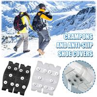 5-Claw Outdoor Anti-Skid Shoe Covers, Universal Non-Slip Gripper Spikes for Snow and Ice, for Hiking Climbing