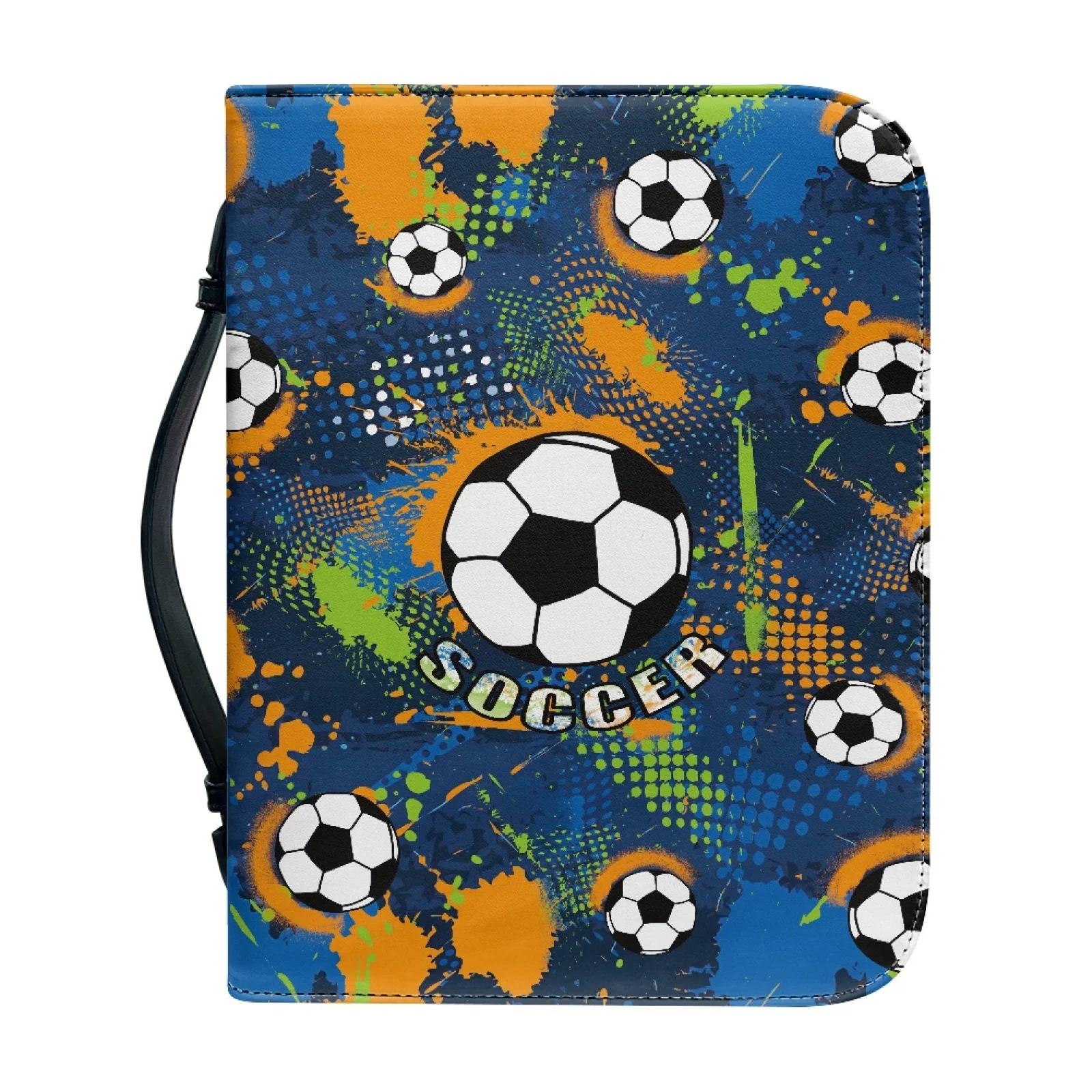 XIXIRIMIDO Bible Hand Bag Zippered Church Bible Bag for Bible Study Men Soccer Splash Print 2026 Collection
