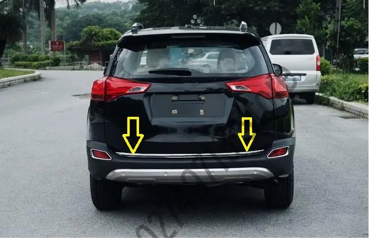 For Toyota RAV4 2013 2014 2015 2018 Tailgate Rear Door Bottom Cover Molding Trim Stainless Steel back door trim car Accessories