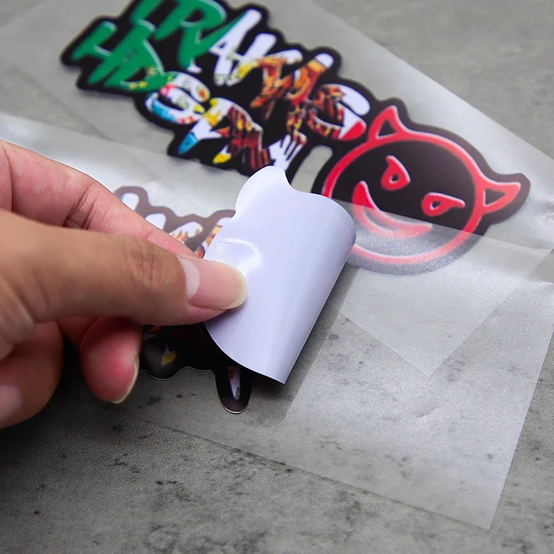 قطعة واحدة من ملصق Airgy Graffiti Auto Moto، ملصق تصميم Devil Emoji لدراجة نارية السيارة، ملحق التخصيص الخارجي