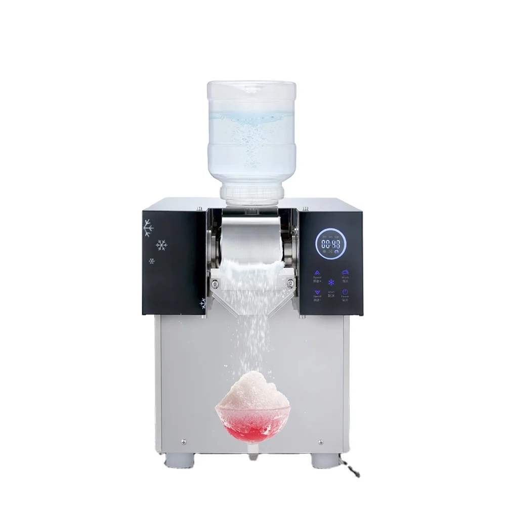 

110MM Commercial Use Korea Juice Ice Milk Snow Machine Intelligent Snow Ice Block Shaving Machine Auto Bingsu Ice Machine