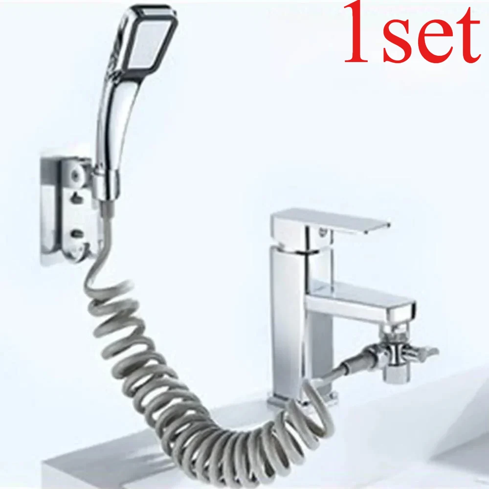 

1set for 1/2 Inch Connection Shower Head Set Bathroom Face Wash Sprayer Handheld (Faucet Mount Filters)