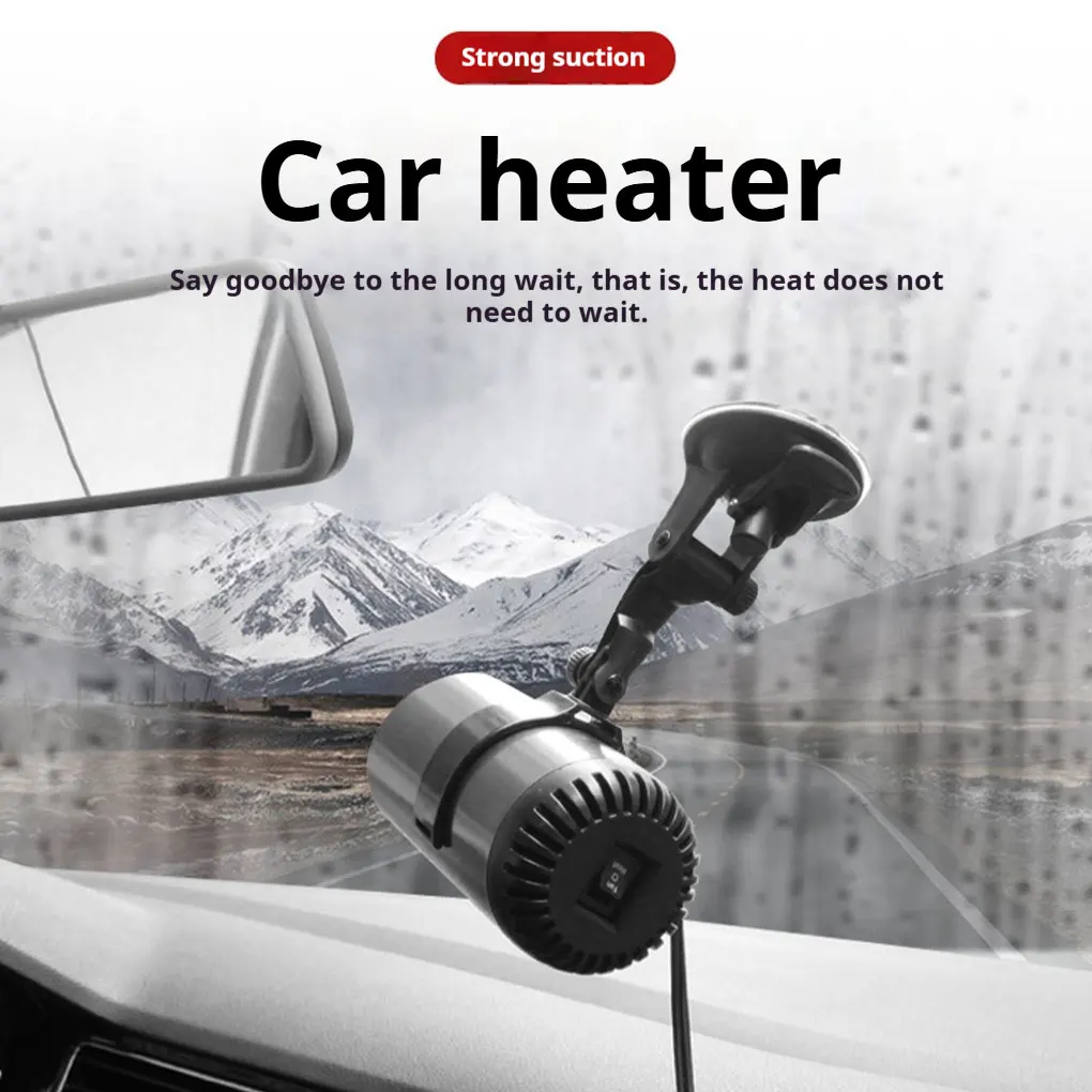 Portable Car Heater Windshield Defogger Defroster 2 in1 Fast Car Heater Plug in Windscreen Fan with Suction Holder for All Cars