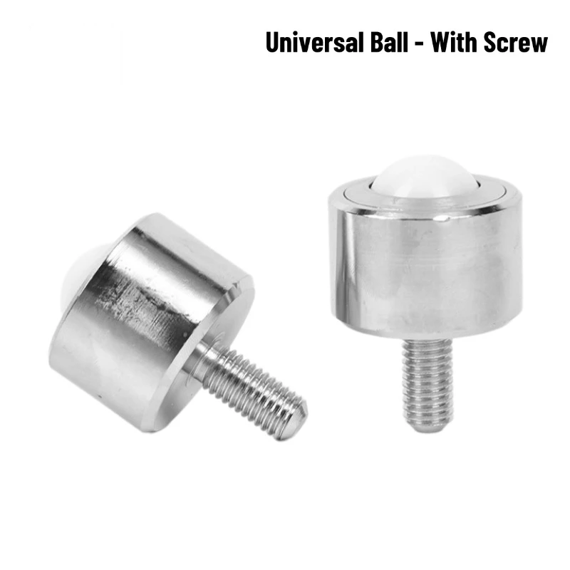 1PCS Heavy Duty Universal Ball KSM-12FL Ball Bearing Nylon Steel Ball Bull Eye Wheel with Screw