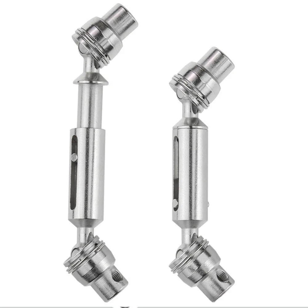 2pcs Metal Drive Shaft Black Silver 1/12 Simulated Steel Driveshaft for WPL D12 C14 C24 B14 B24 B16 B36 C64-1 MN D90 D98 MN99S