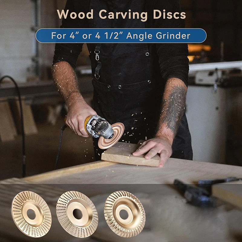 1/3 Pcs Woodworking Carving Wheel Polishing Wheel Versatile Sanding Disc Wood Shaping Tool Abrasive Disc 16mm Inner Diameter