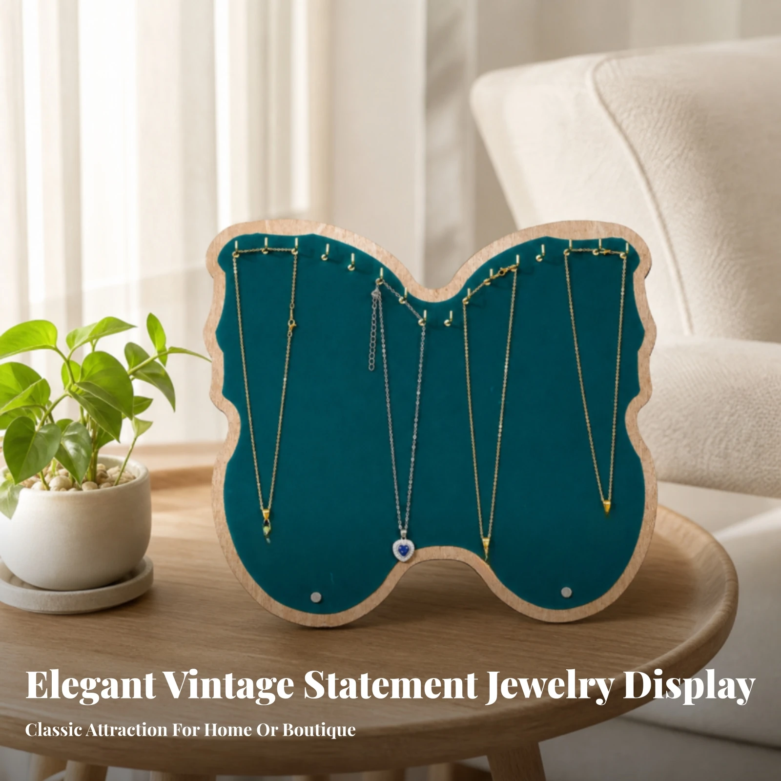 Butterfly Jewelry Holder Stylish Necklace Organizer Board Necklace Earring Bracelet Holder Sturdy for Craft Fairs, Market Stalls