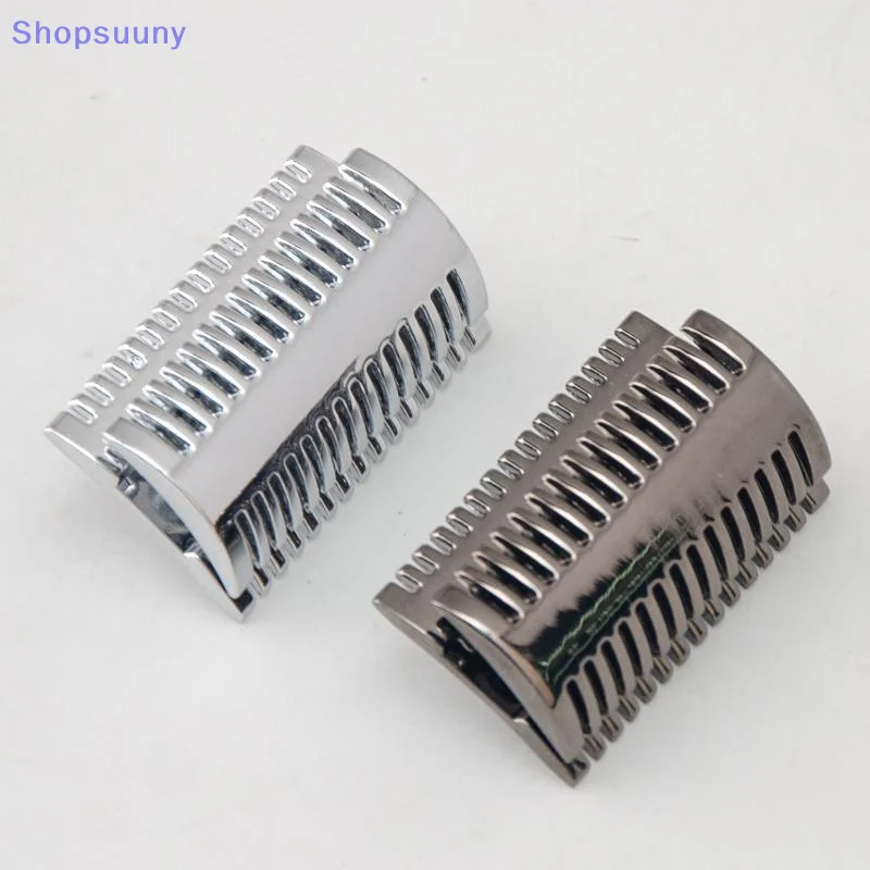 [SU]Razor Stainless Steel Top Aggressive Chrome Color Double-edged Mens Slant Safety Razor Head Replacement Accessory[SU]