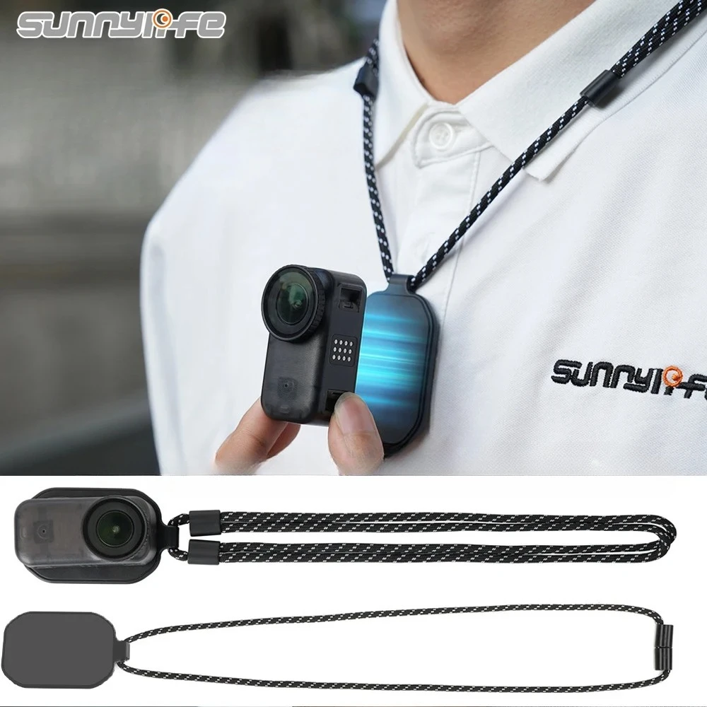 

Магнитный держатель-крепление Sunnylife для камеры на шею/грудь с быстрым креплением для DJI OSMO Nano/Insta360 GO 3/GO 3S/MIC, ремешок-шнурок