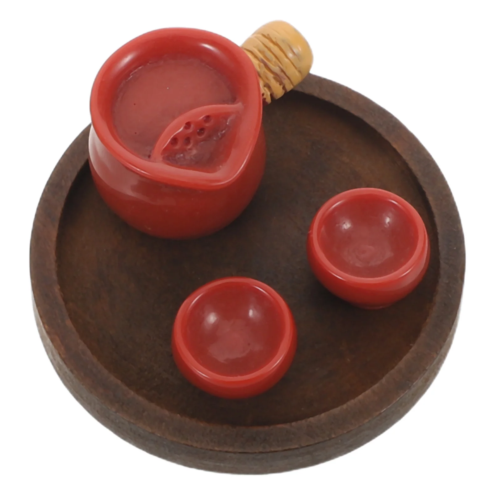 6 مجموعات إبريق الشاي الصغير فنجان شاي مجموعة صينية مصغرة دمية اكسسوارات المطبخ أطباق الطعام أكواب الاطفال التظاهر اللعب