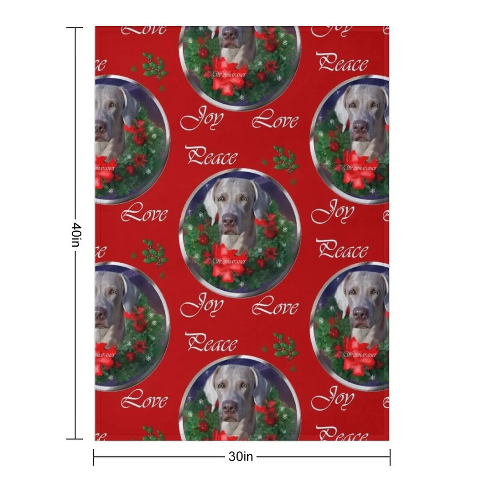 Weimaraner Christmas Gifts Throw Blanket Hairys Soft Plaid Warm Plaid Baby Blankets