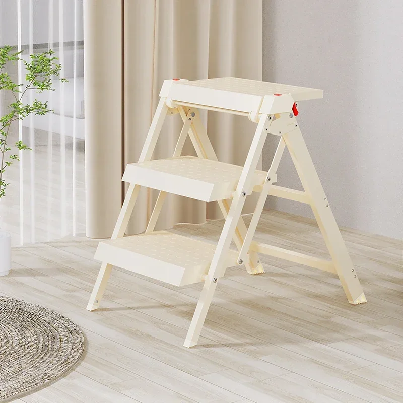 

Ladder Household Folding Retractable Small Lightweight Four-Step Ladder Stool Multifunctional Herringbone Ladder