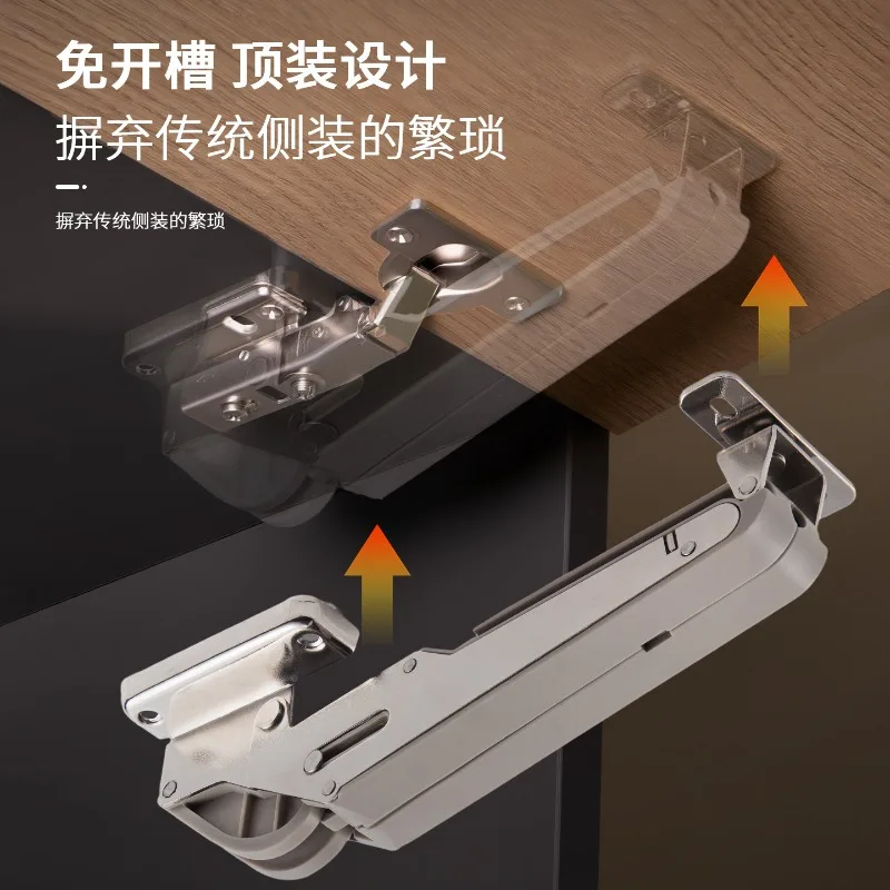 Hydraulic Support Rod for Cabinet Flip Up Door, Adjustable Soft Close Gas Strut, Stay Lift Hinge for Overhead Cabinet