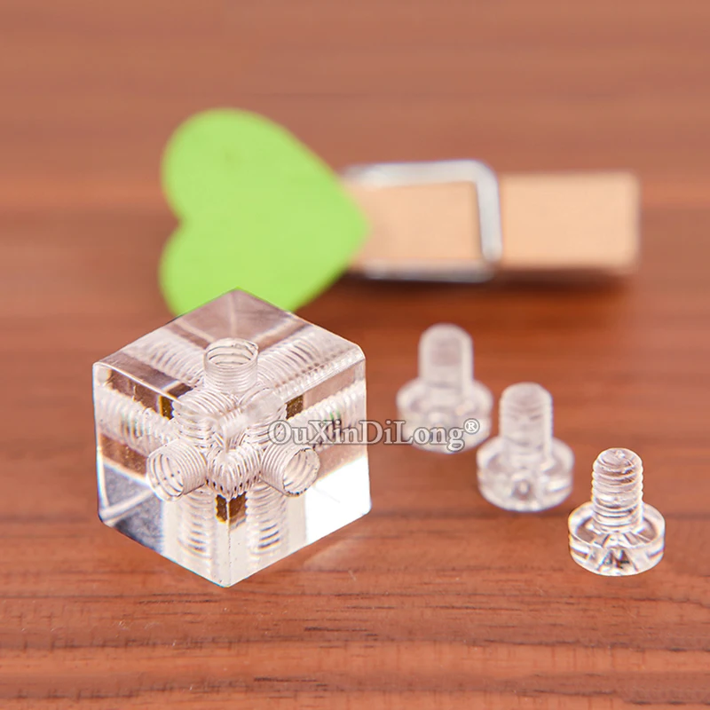 2000PCS Clear Acrylic 6-Side Cubes 10X10X10mm Right Angle Codes Fixed Block for Chassis Components Electric Stoves Square Dishes