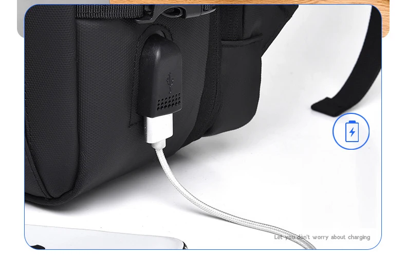 Weixier 16-Zoll-High-End-Rucksack für Herren mit großem Fassungsvermögen, Computertasche, High-End-Business-Tasche, erweiterbarer Rucksack, Hexe, USB – Detail 8