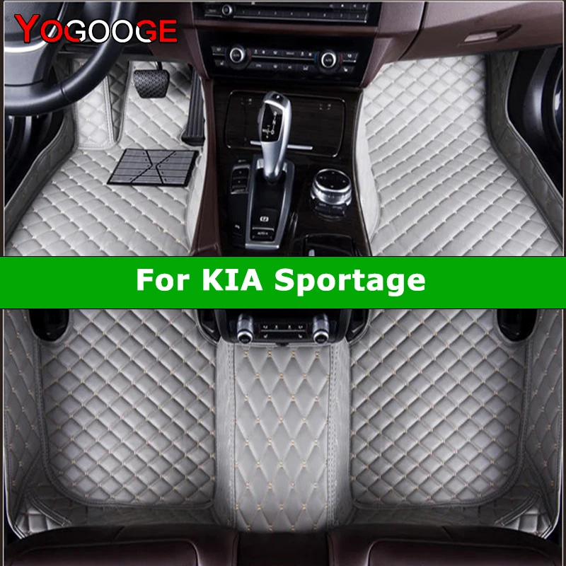 YOGOOGE Custom Car Floor Mats For KIA Sportage 2 3 4 5 2004-2023 Auto Carpets Foot Coche Accessorie