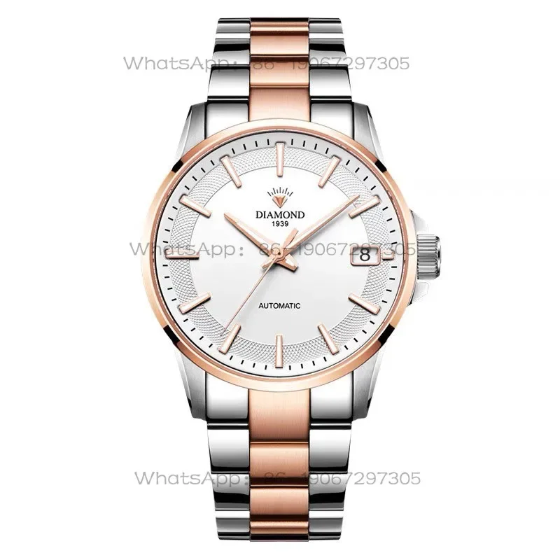 Timekeeping Watch Store Shanghai diamond men's automatic machinery domestic business watch gold steel calendar luminous
