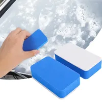 5pcs Universal Car Clean Accessories Car Windshield Oil Film Removal Tool Polishing Sponges Car Glass Cleaning Sponges Blue