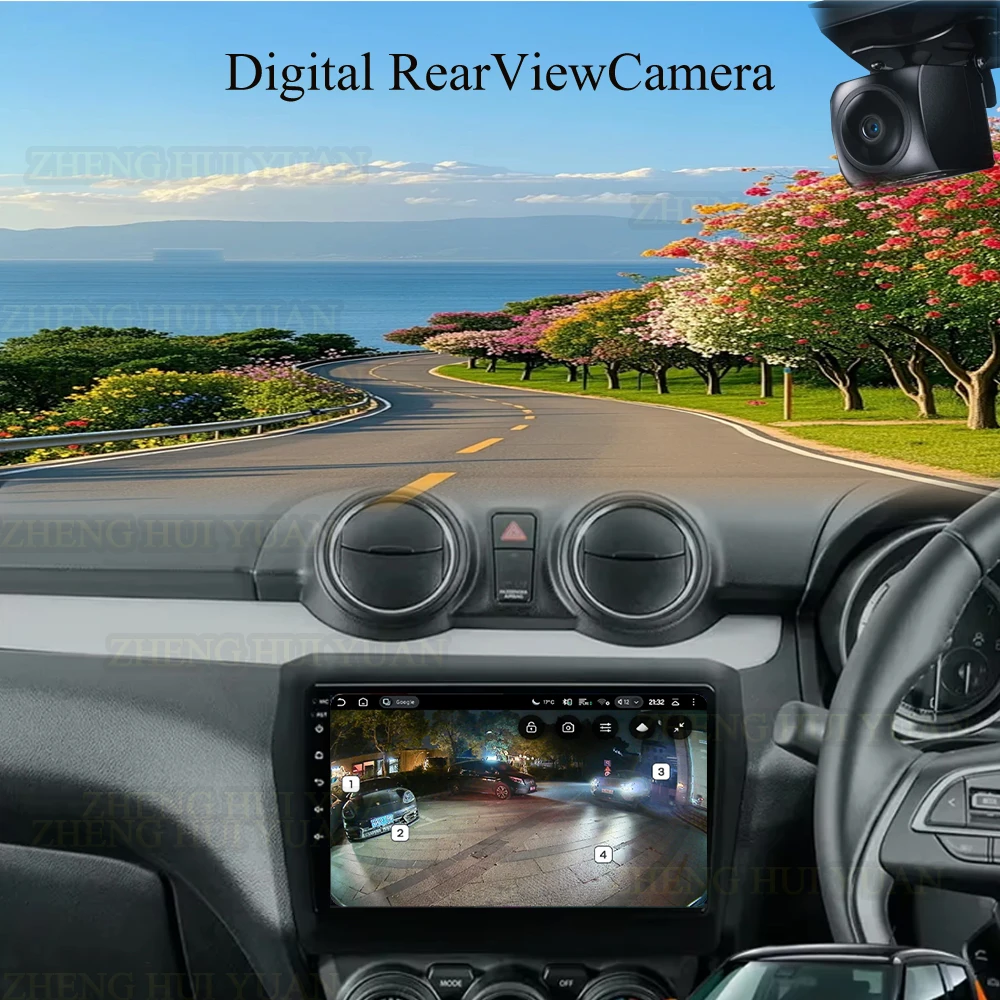 Android 15 For Suzuki Swift 5 2016 - 2021 Car Radio Head Unit Auto BT Stereo Multimedia Video Monitor GPS Navigation WIFI 4G DSP