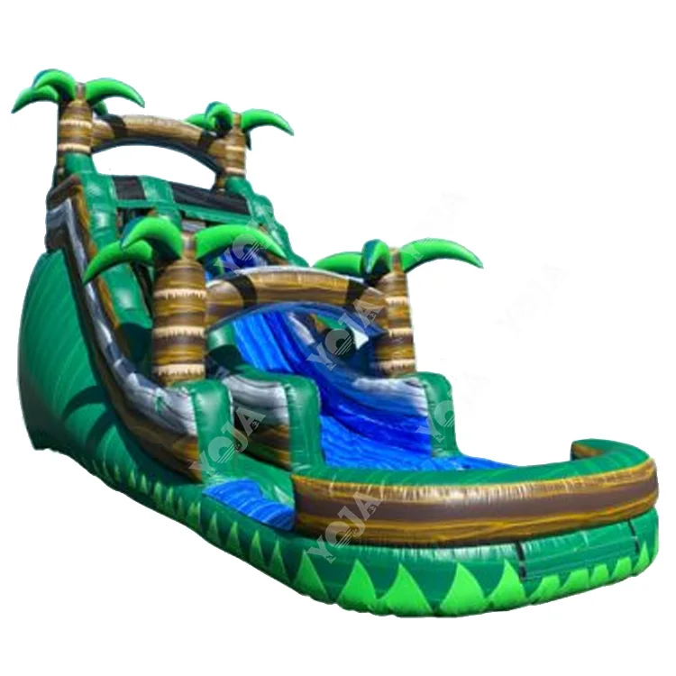 Tropical Emerald Cave Inflatable Water Slide for All Unisex PVC Material