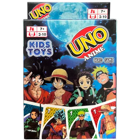 Anime UNO Games One Piece Pokemon Sword Shield Card Game Family Funny Entertainment Board Game Poker Cards Game Gift Box