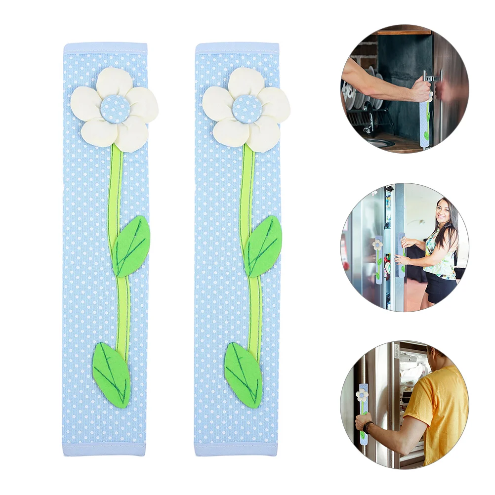 

2Pcs Refrigerator Handle Covers Decorative Kitchen Appliance Protector Fridge Door Handle Cover Oil Resistant
