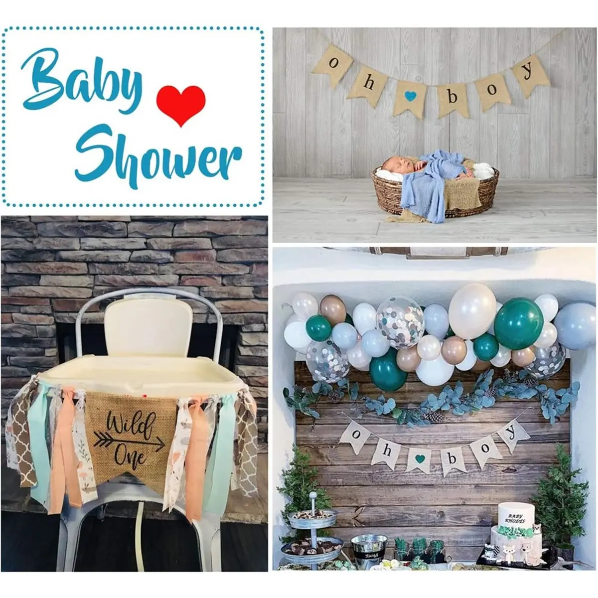 2026 New 60Pcs Linen Banner, DIY Customizable Personalized Banner, Banner for Baby Shower, Party, Wedding, Birthday Decorations