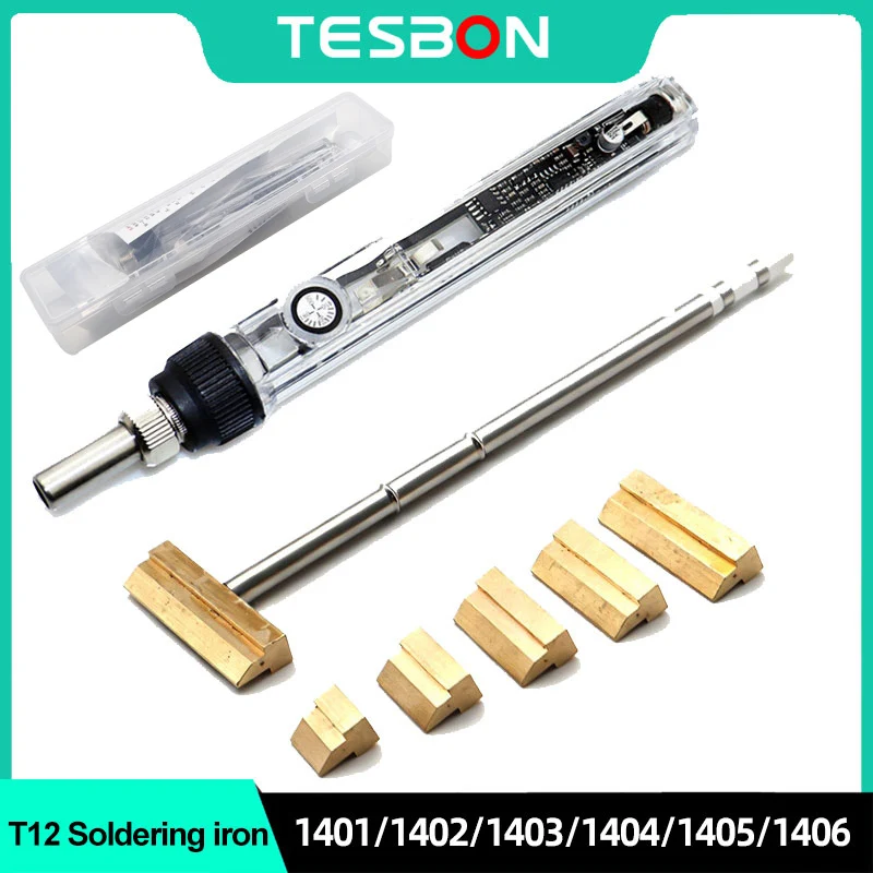 T-shaped 1401/1402/1403/1404/1405/1406 Scraper Shovel Spatula Iron Heater Tip With T12 Soldering Iron Compatible with 936