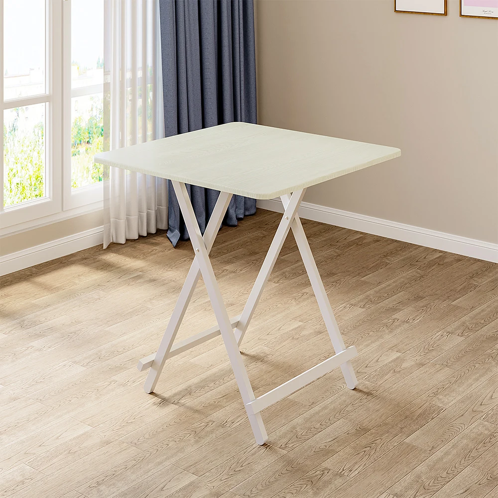 White Folding Wooden Dining Table