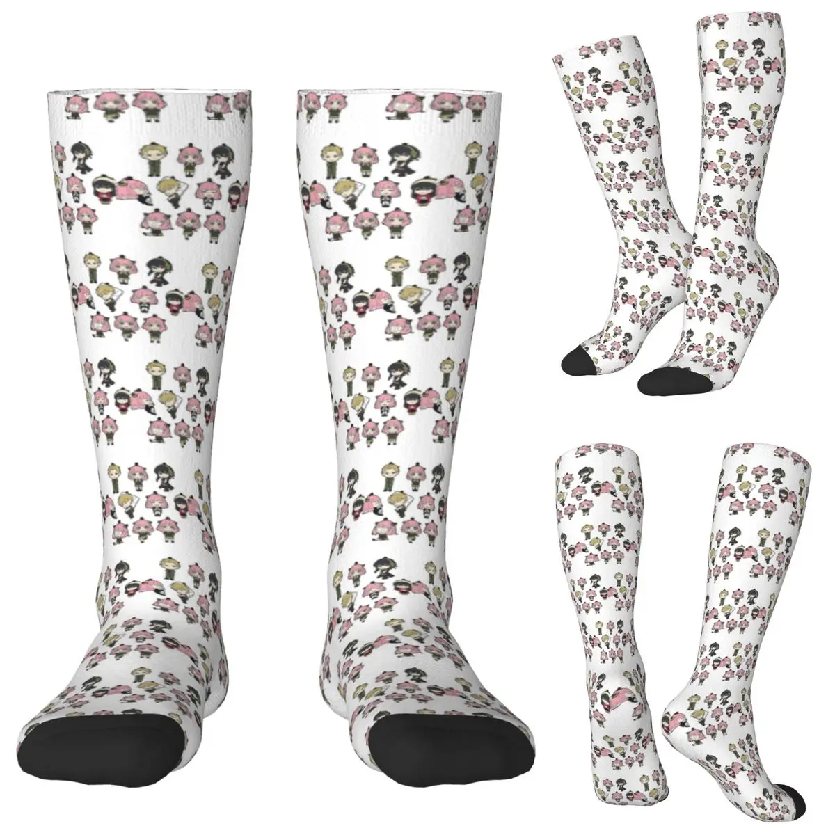 

Spy X Family Anya - Yor - Loid Forger Socks Harajuku Stockings All Season Long Socks Accessories for Man Woman Birthday Present