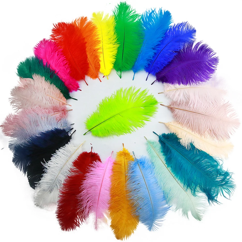 15-20cm Natural Ostrich Feathers for DIY Crafts Costume Accessories & Fashion Trims Premium Quality Handmade Plumage