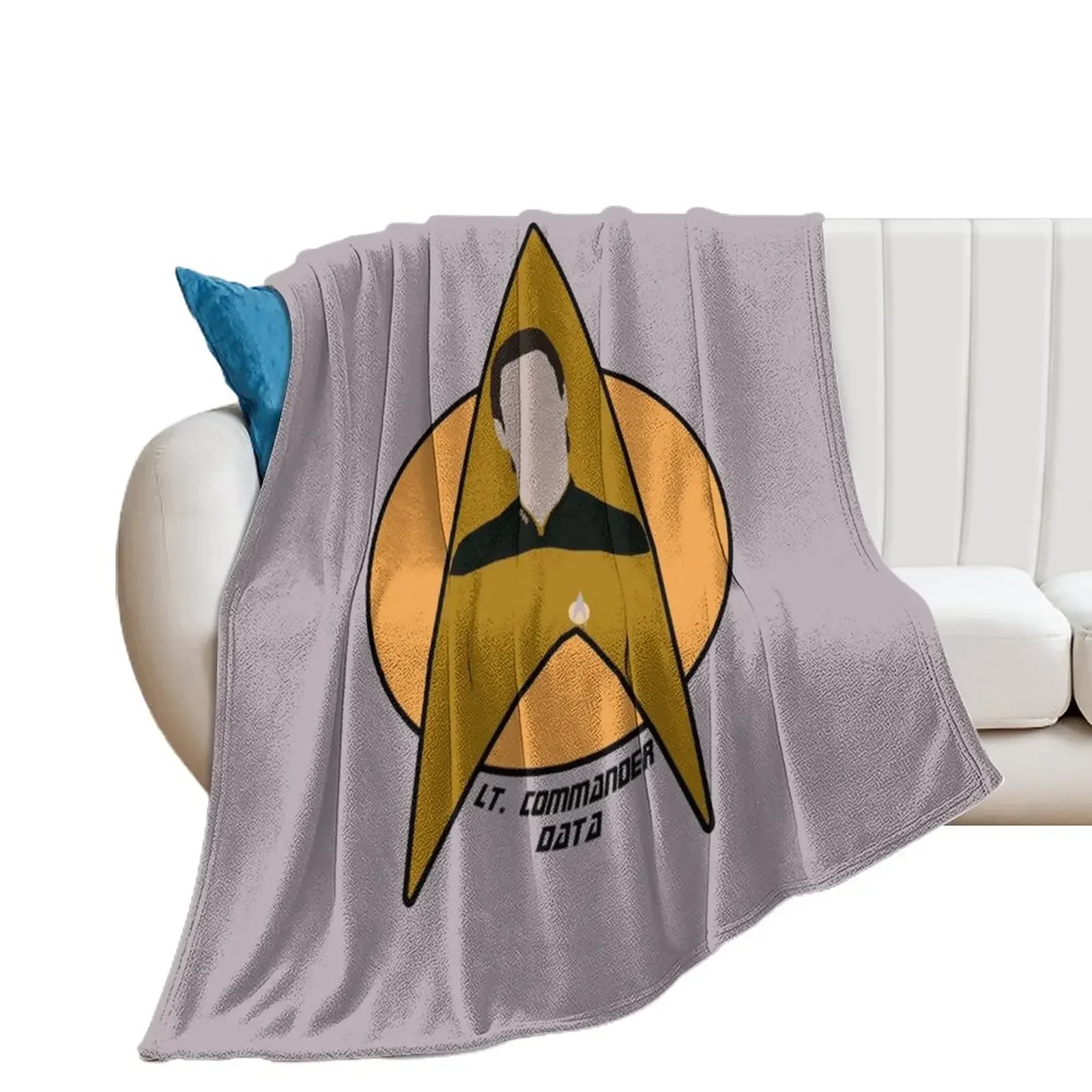 Lt. Commander Data Throw Blanket Kid'S Stuffeds For Decorative Sofa blankets and throws Blankets