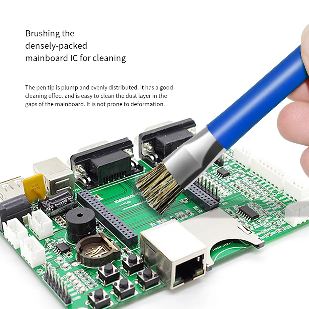 1Pc Safe Brush Anti-Static Motherboard PCB Cleaning Brush For Mobile Phone Repair Tools Kit Double Head Convenience