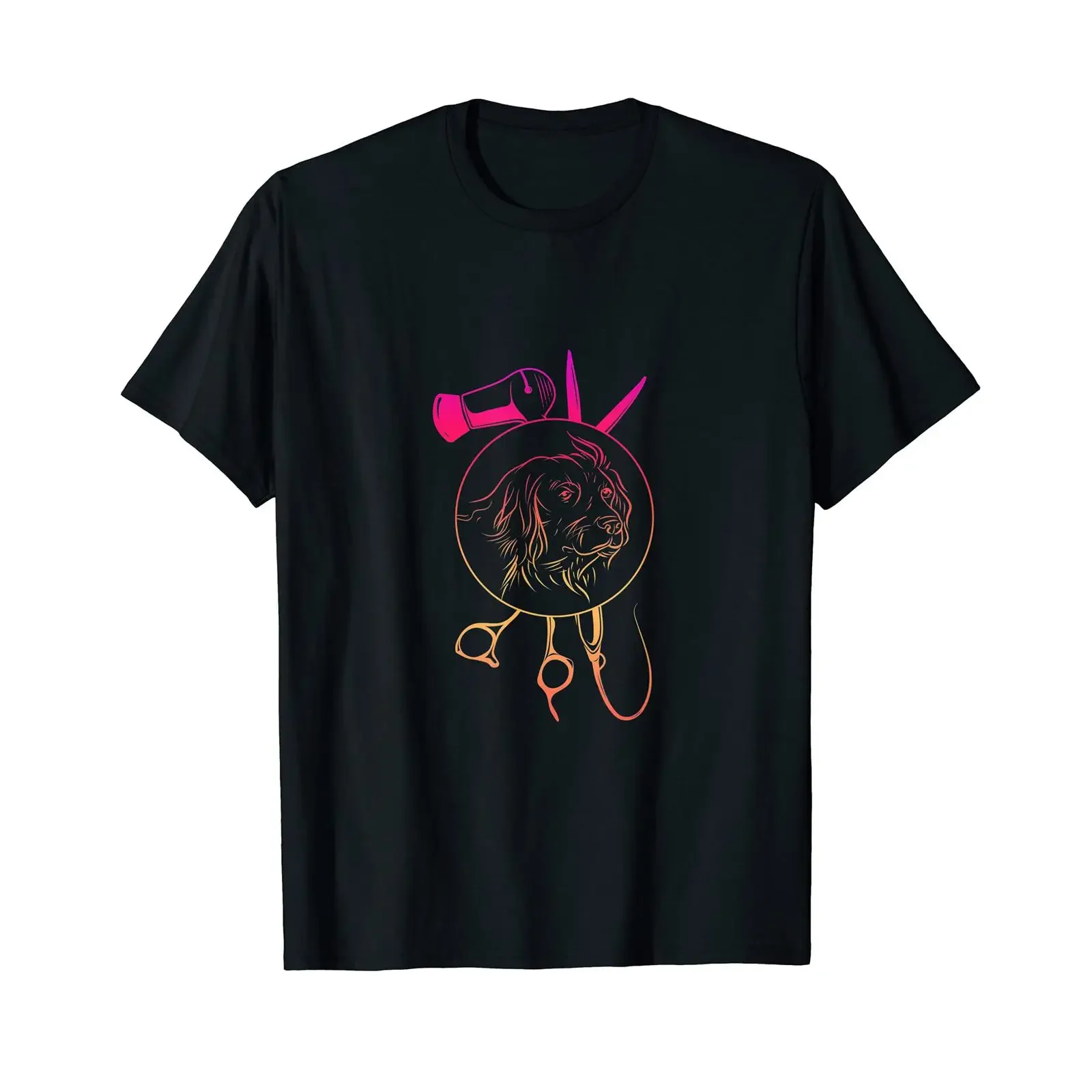 Funny dog hair T shirt for hairdressers and pet stylists vintage Washed Casual Versatile Breathable Unisex Slightly graphic