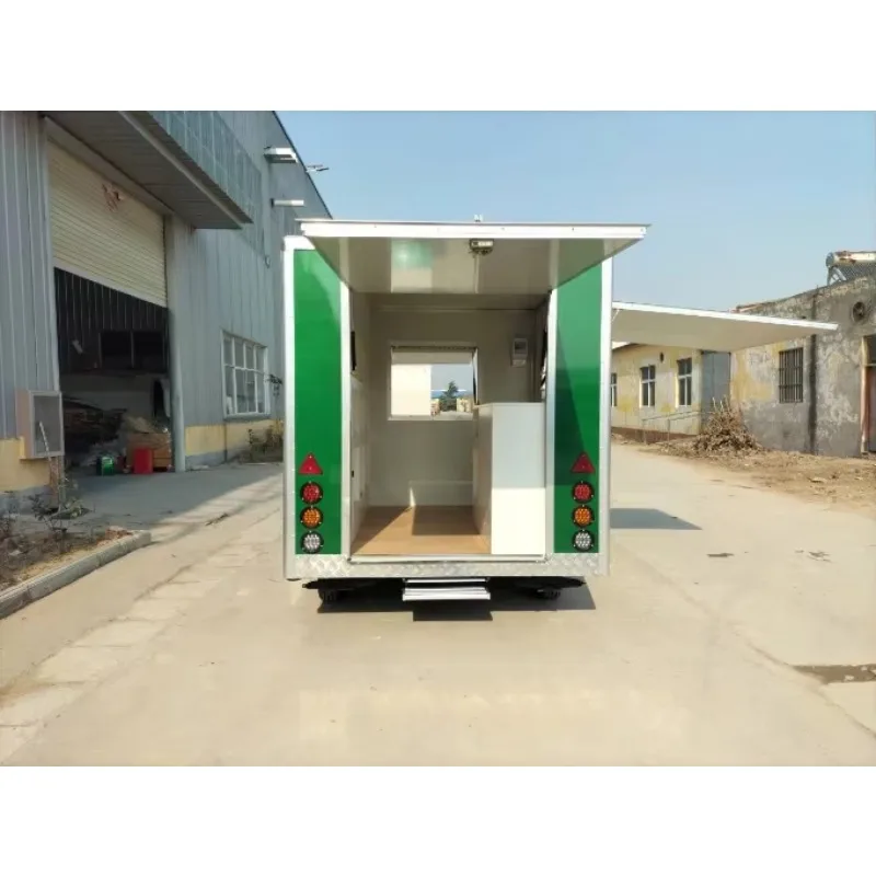 Street Vending Mobile Kiosk Trailer, Outdoor Convenient Boutique Flower Shop Equipment Cart For Sale