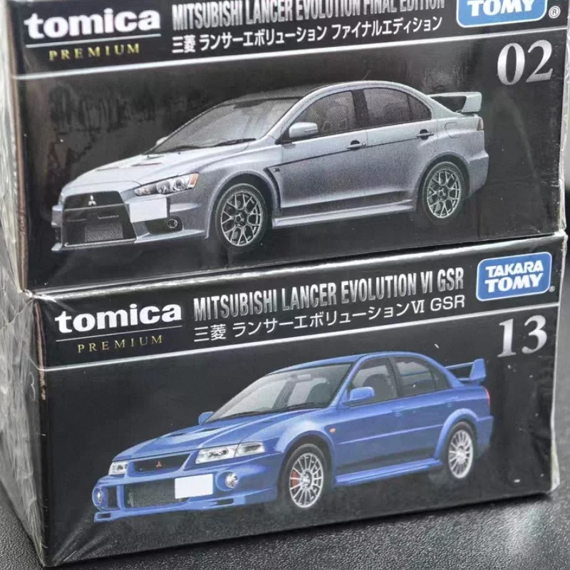 

In Stock Tomy Diecast Car Mitsubi shi Lancer Evo Tp02 Premium Black Box Alloy 298168 Silver Model Hobby Model Fans Holiday Gift